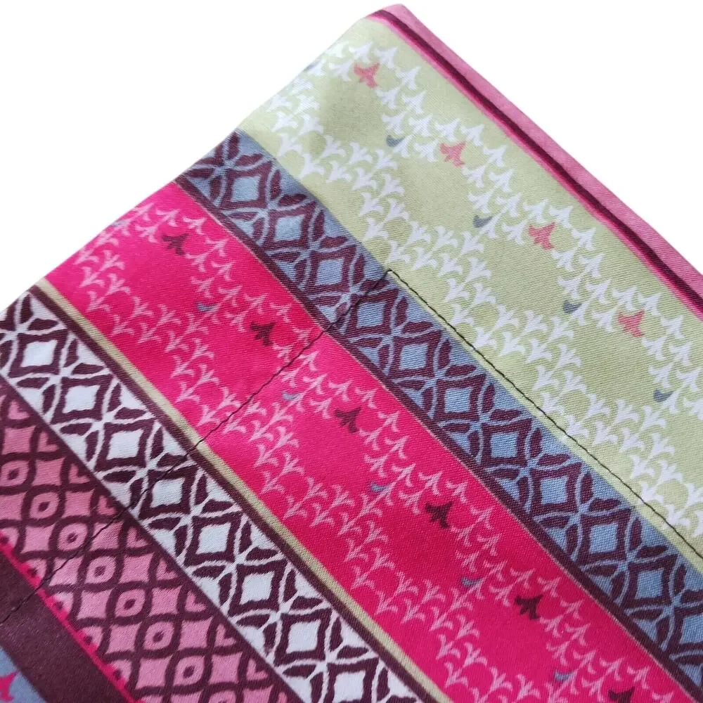 2 Bed Pillow Cases Vintage Art‎ Deco Floral Tropical 20 x26 Colorful REVERSIBLE
